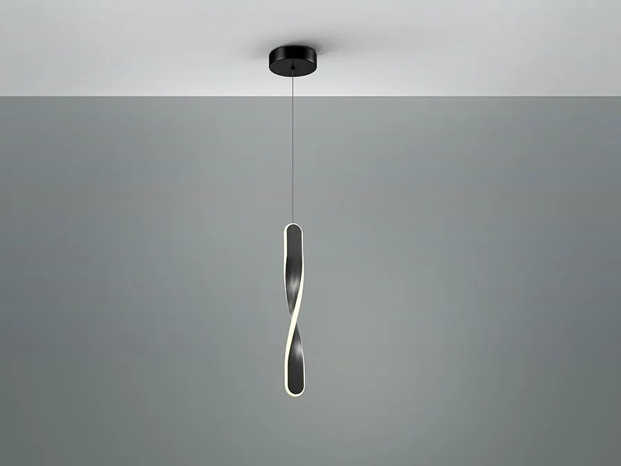 Lustra/Pendul LED design modern Twist negru