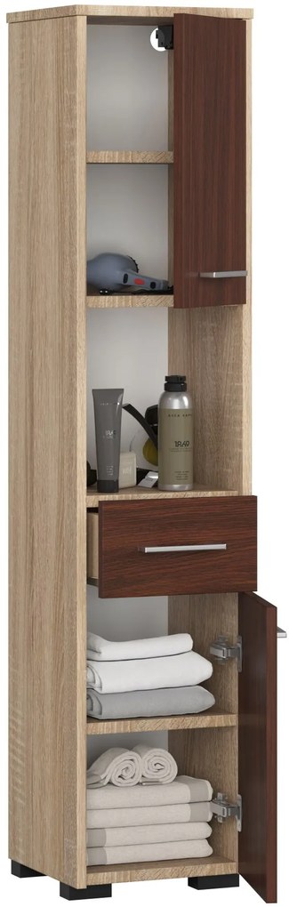 Dulap de baie Farid TYP3 (Stejar sonoma + wenge). 1069754