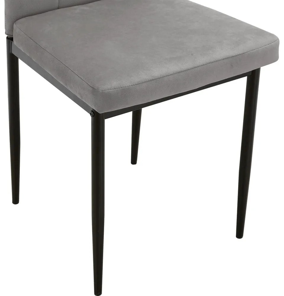 Scaune de dining gri 2 buc. din catifea Kelly – Støraa