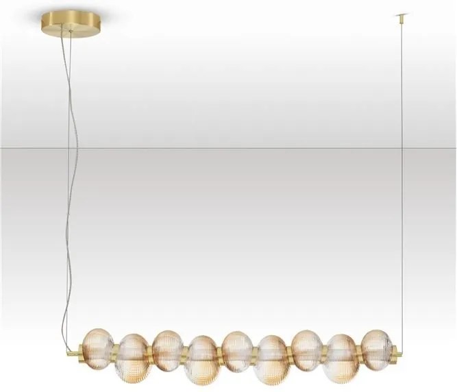 Lustra suspendata LED design modern Leda auriu