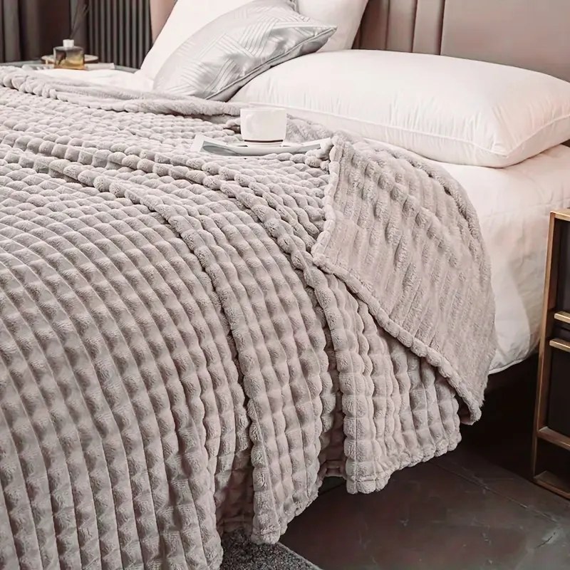 Patura Cocolino pufoasa 200 x 230 cm, gri deschis