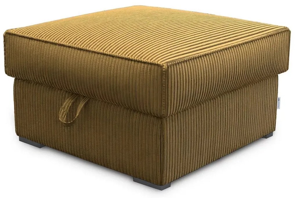 OFERTA Taburet mustar SMART COSARO cu spatiu de depozitare 65x65 cm II. calitate