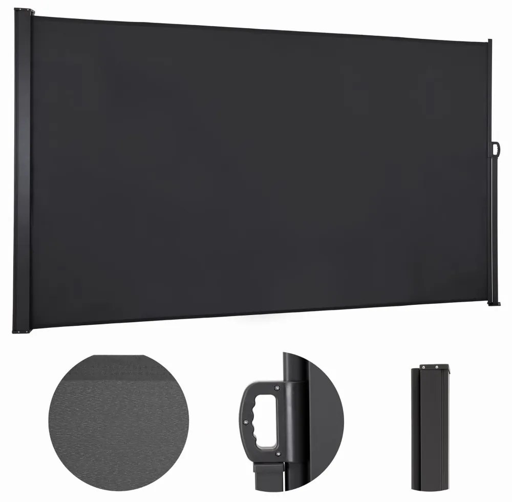 Markiză laterală pentru terasă 200×300 cm - antracit