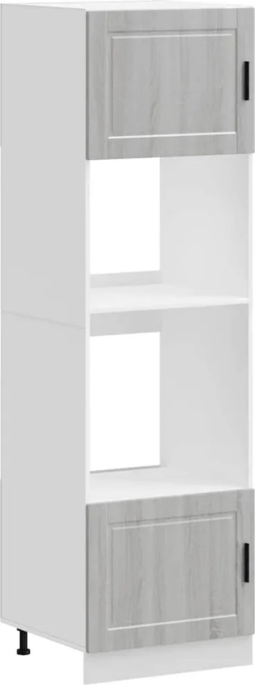 vidaXL Dulapuri cuptor 2 buc Porto Gri Sonoma Lemn prelucrat