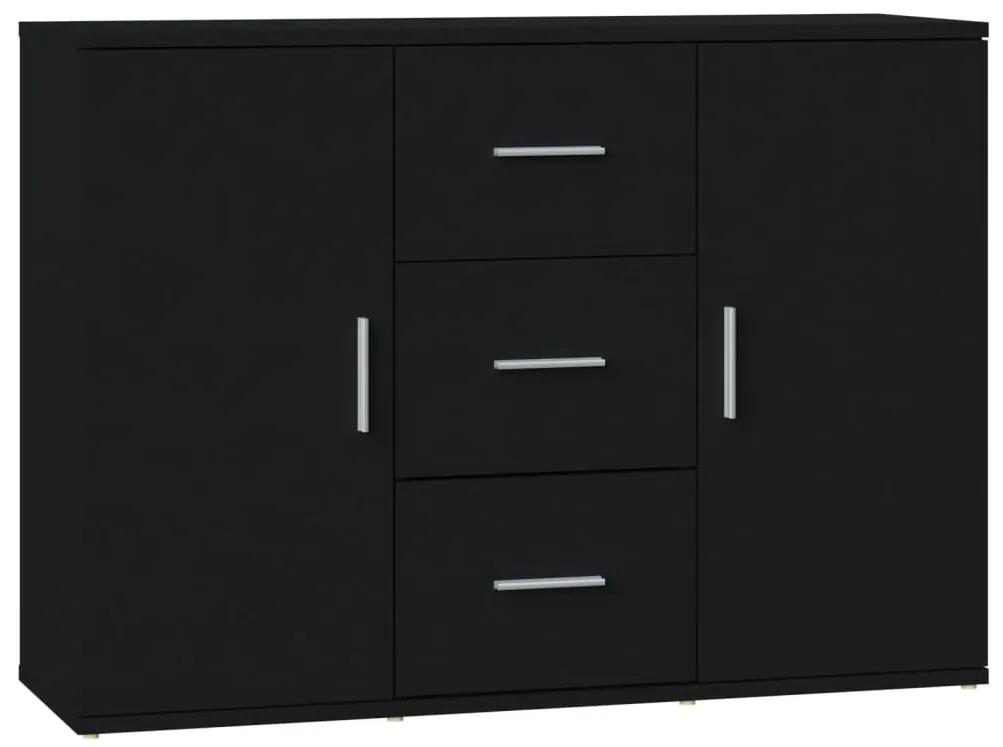 823343 vidaXL Servantă, negru, 91x29,5x65 cm, lemn prelucrat