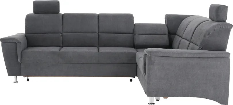 Colţar extensibil, material textil gri, model dreapta, SANTIAGO