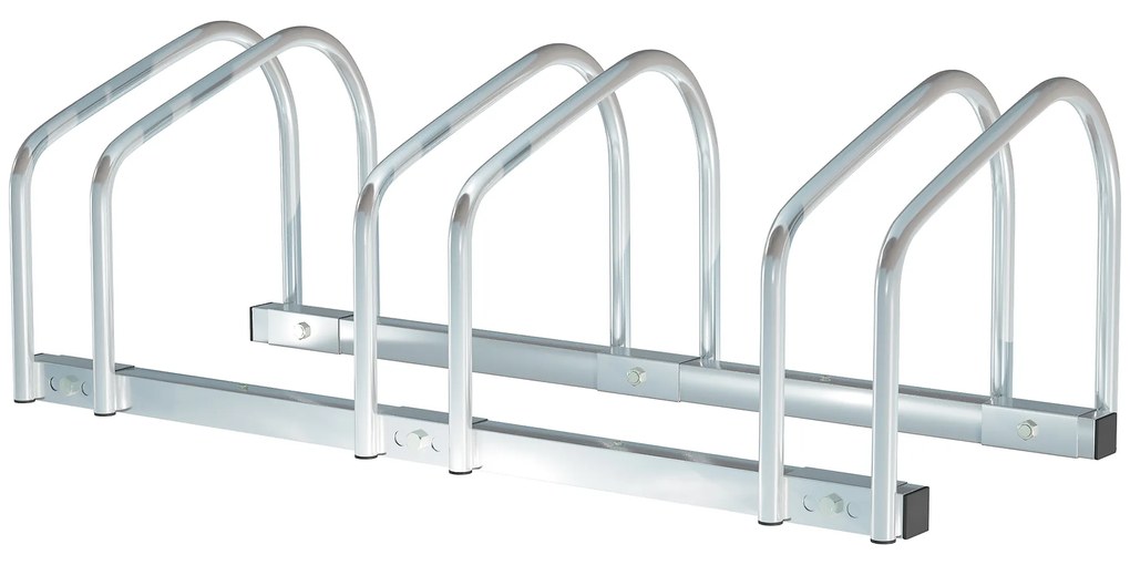 HOMCOM Suport Parcare pentru Biciclete, Design Durabil din Oțel, 76x33x27cm, Argintiu | Aosom Romania