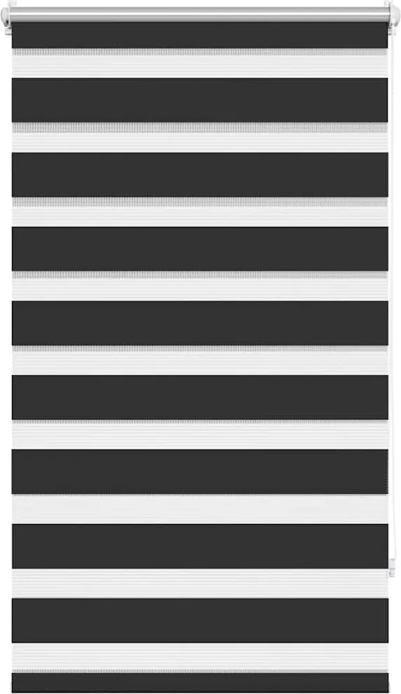 vidaXL Jaluzea Zebră 90,9x150 cm Lățime material 86,7 cm negru