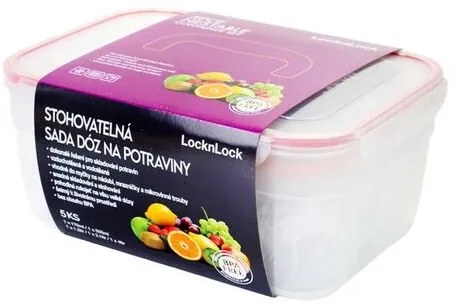 Set de recipiente pentru alimente LOCKnLOCK Lockdreptunghi , 5 buc
