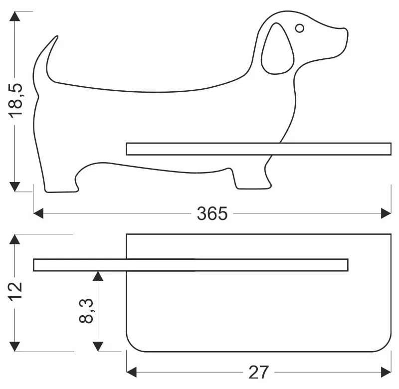 Corp de iluminat pentru copii negru Dog – Candellux Lighting