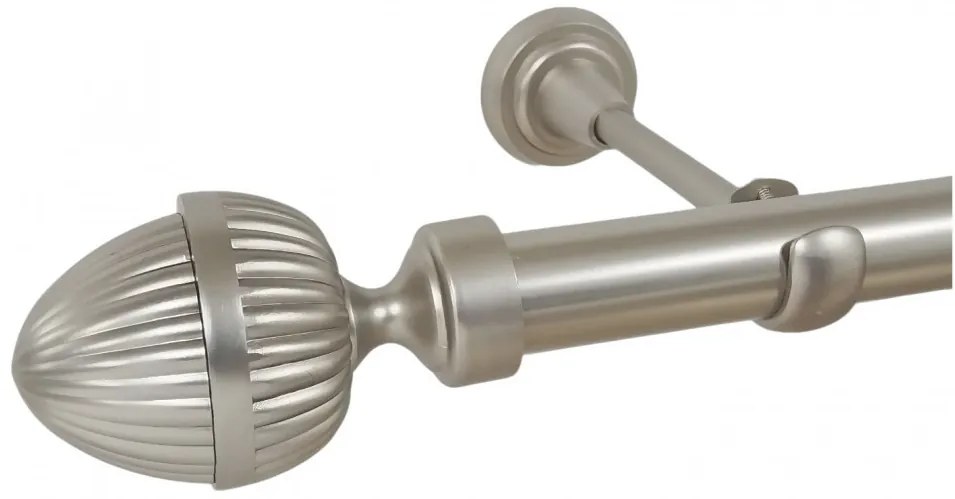 Galerie fara inele ODEON/25 - crom mat (Alege marime: 280 cm)