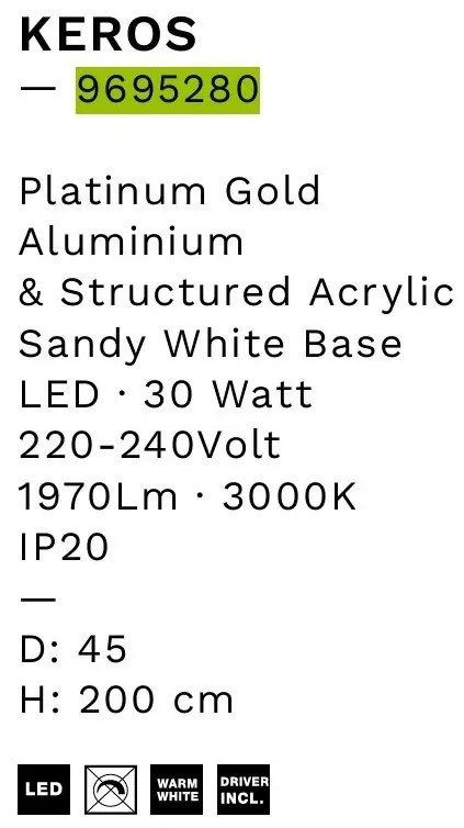 Lustra cu 5 pendule LED design modern KEROS