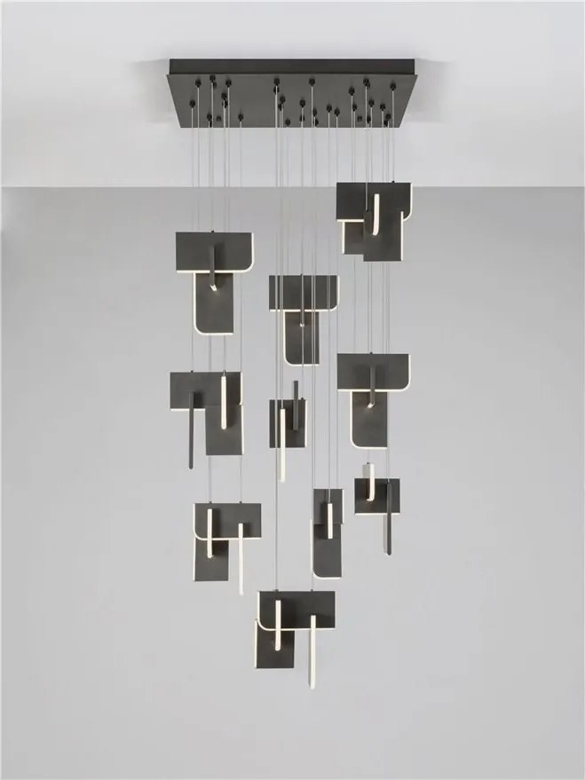 Lustra LED suspendata liniara design decorativ 3000K TOTEM 144W