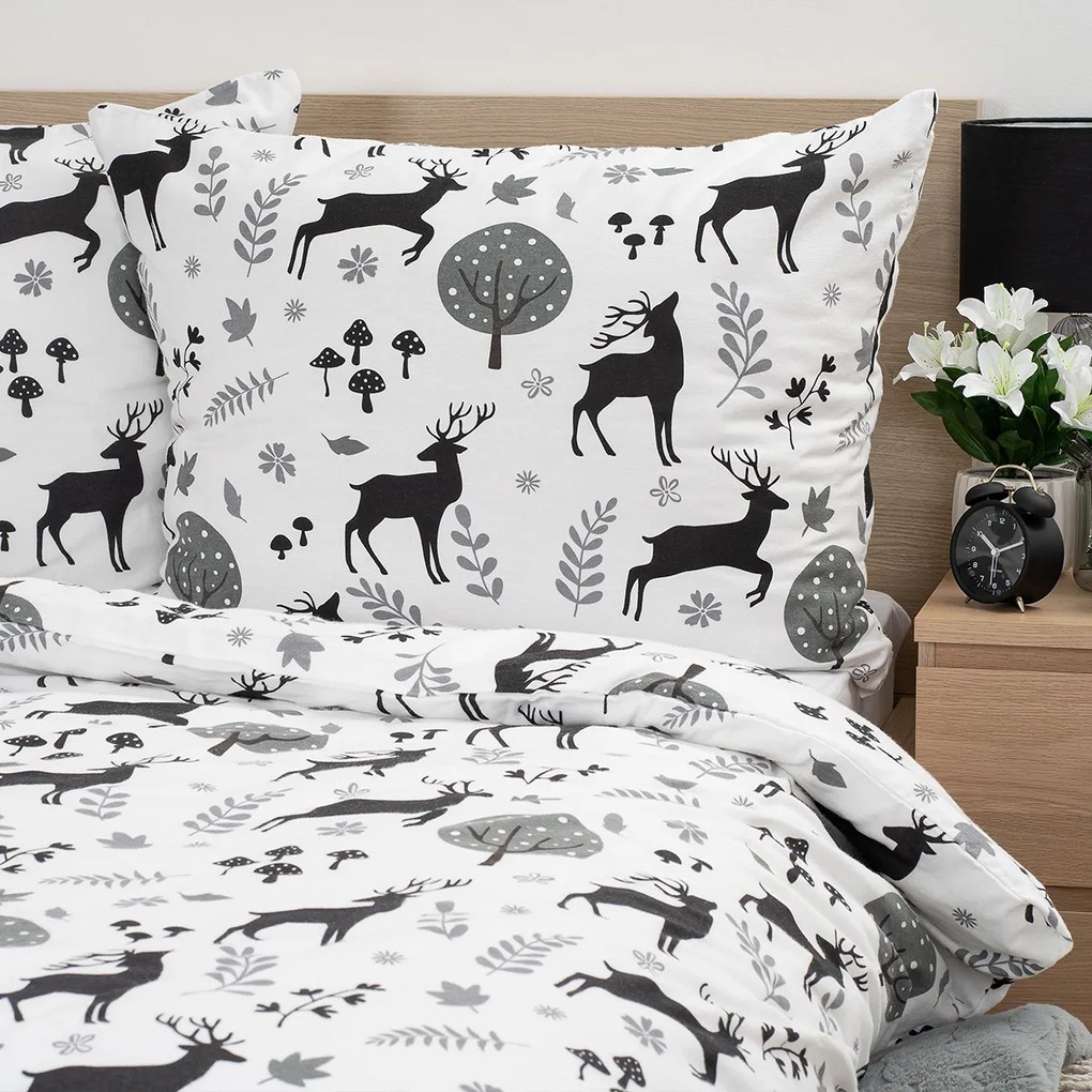 Lenjerie de pat din flanel 4Home Autumn Forest,140 x 220 cm, 70 x 90 cm, 140 x 220 cm, 70 x 90 cm