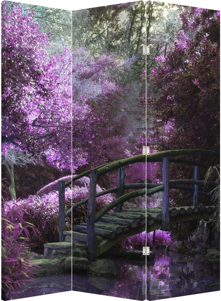 Paravan - Copaci violeți (126x170 cm)