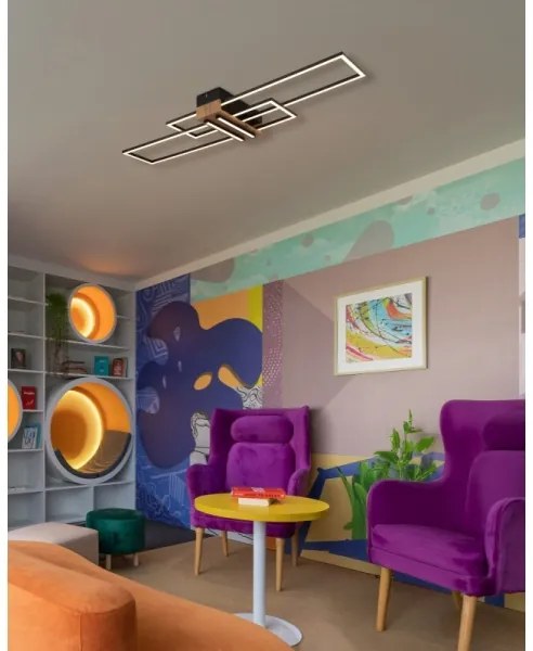 Plafonieră LED Globo 67208-40N DAKARI LED/40W/230V 3000K 25x100 cm negru