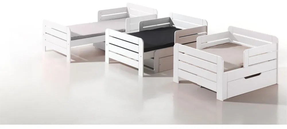 Sertar pentru sub pat de copii alb 90x140 cm Jumper – Vipack