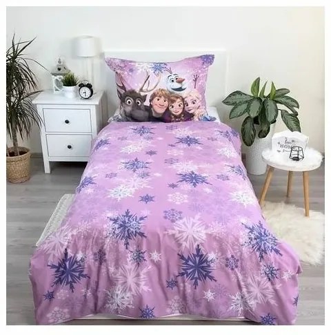 Lenjerie de pat din bumbac Jerry Fabrics Frozen Purple 05, 140 x 200 cm, 70 x 90 cm