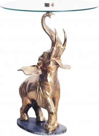 Masuta auxiliara design unicat Elephant 75cm auriu