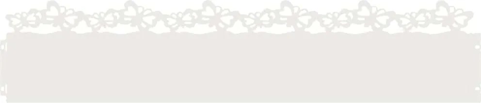 vidaXL Borduri pentru gazon 10 pcs Alb 103 x 0,05 x 22 cm Oțel