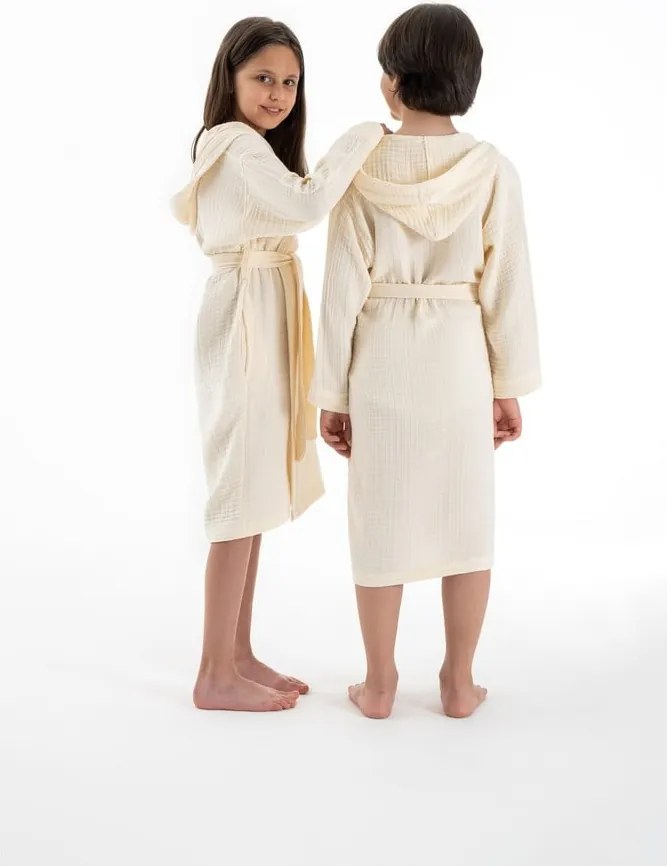 Halat pentru copii crem pentru 5-6 ani din muselină Muslin – Foutastic