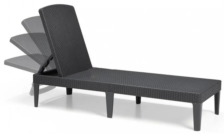 Șezlong de grădină Jaipur, grafit