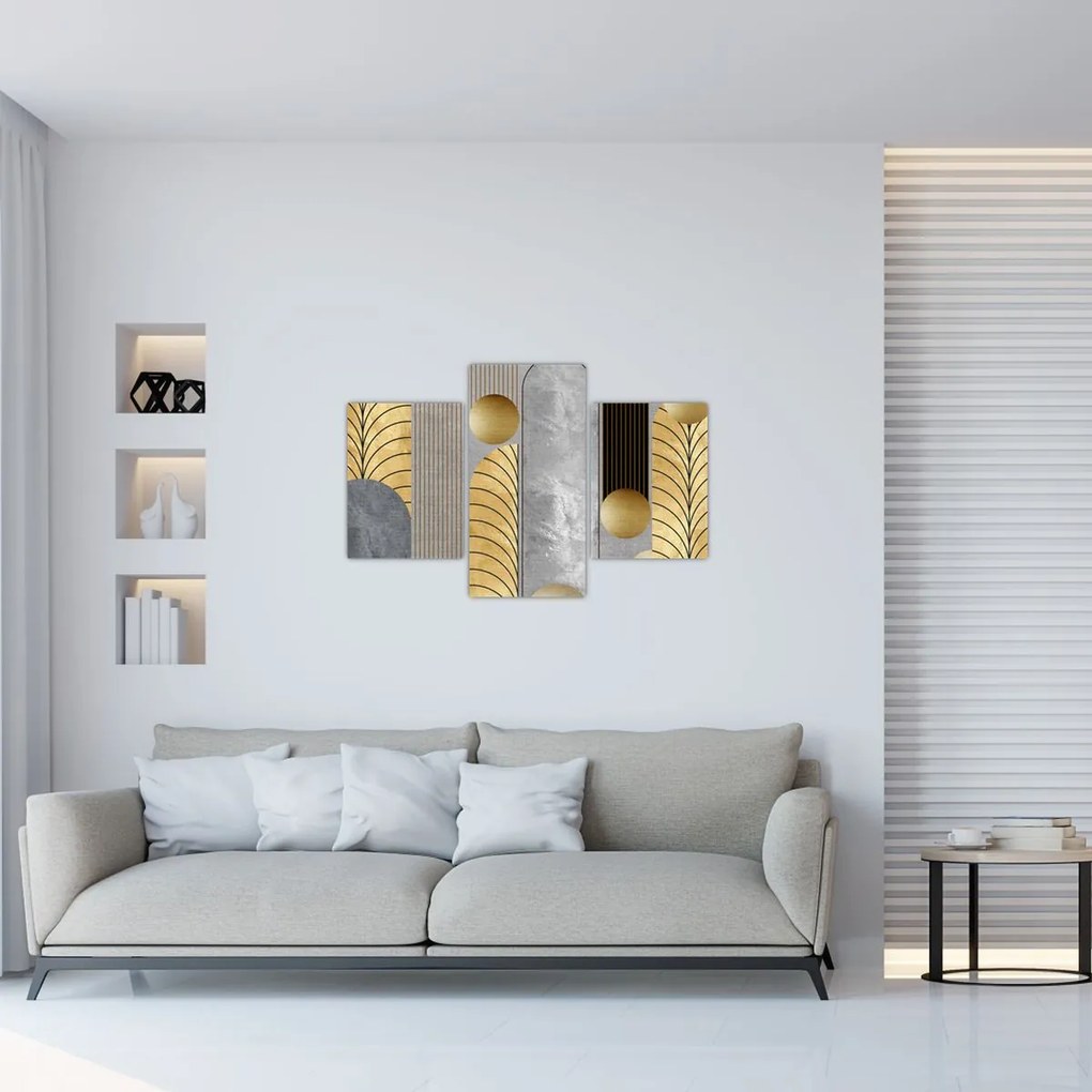 Tablou - Decorațiuni de aur (90x60 cm)