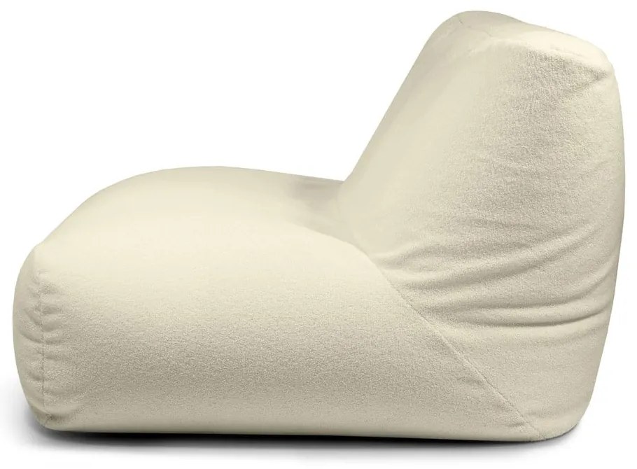 Fotoliu bean bag crem cu tapițerie din țesătură bouclé Sofa Tube – SLOWDOWN
