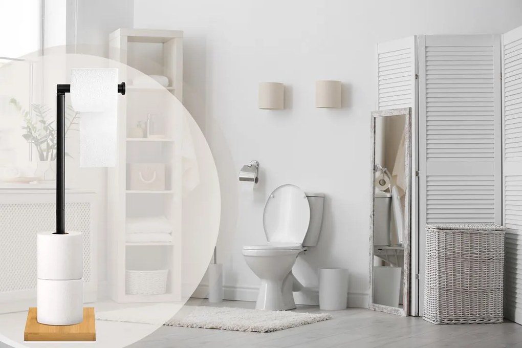 Suport hartie igienica P70505 negru