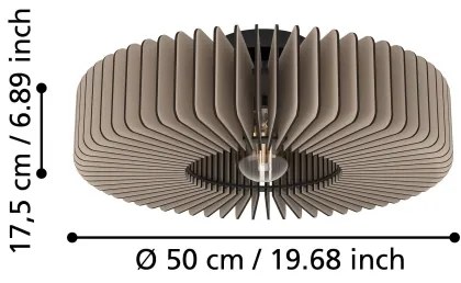 Plafonieră Eglo 900832 PALOMBAIA 1xE27/40W/230V gri