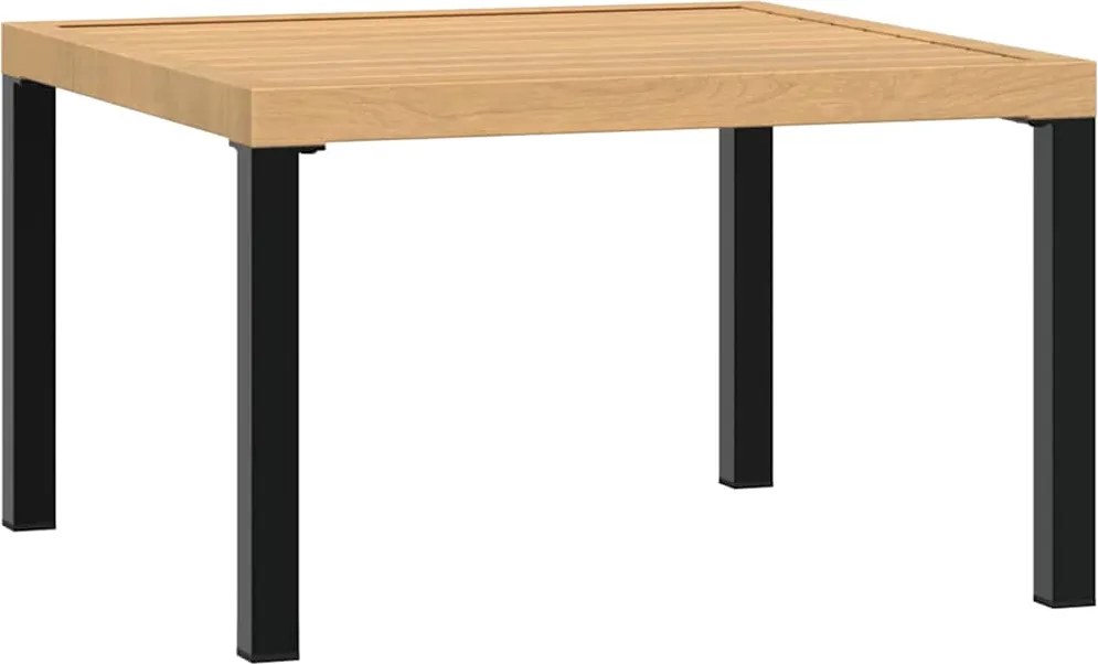 vidaXL Măsuță de cafea de grădină, negru, 65x65x40 cm, aluminiu