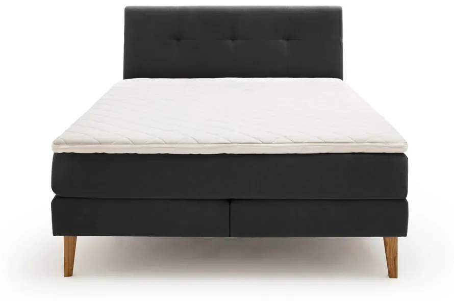 Pat boxspring gri antracit 160x200 cm Stockholm – Meise Möbel