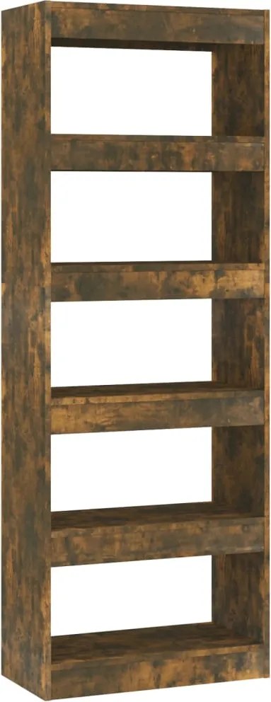 vidaXL Bibliotecă/Separator stejar afumat 60x30x166 cm, lemn prelucrat