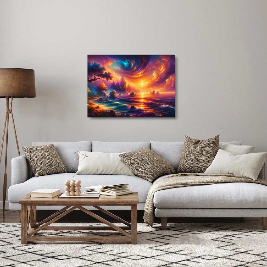 Tablou pe sticlă - Lume magică (70x50 cm)