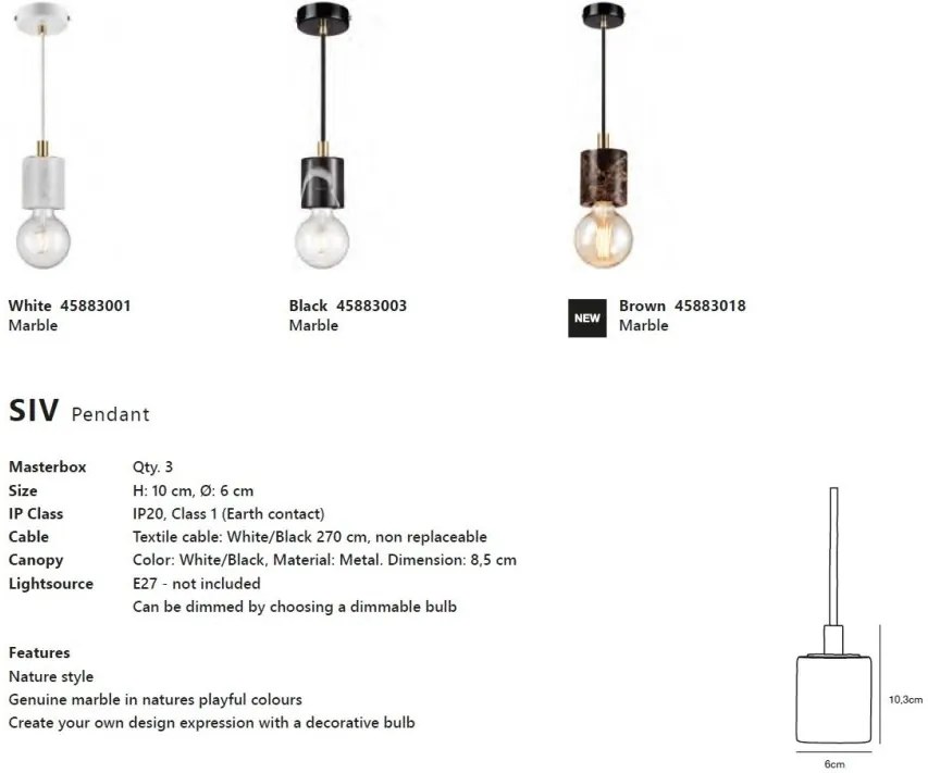 Pendul design clasic Siv maro