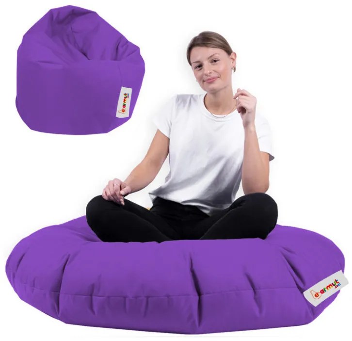 Fotoliu Puf Bean Bag Iyzi 100 Cushion Pouf, Violet