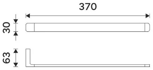 Suport de perete pentru prosoape NIMCO MA 29097-26 MAYA 37 cm crom lucios