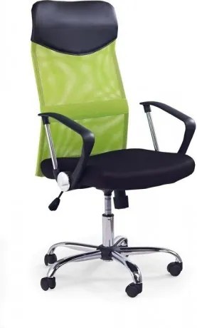 Scaun de birou ergonomic tapitat cu stofa Vire Green / Black, l61xA63xH110-120 cm