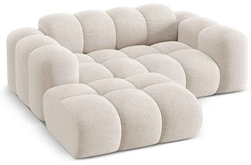 Colțar crem cu tapițerie din chenille (cu colț pe partea stângă/cu șezlong) Treno – Cosmopolitan Design