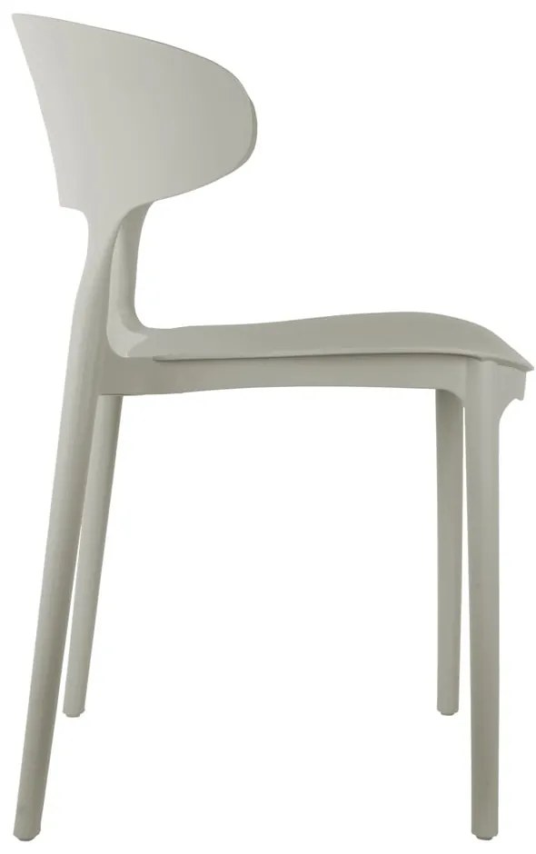 Scaun de dining gri din plastic Fain – Leitmotiv