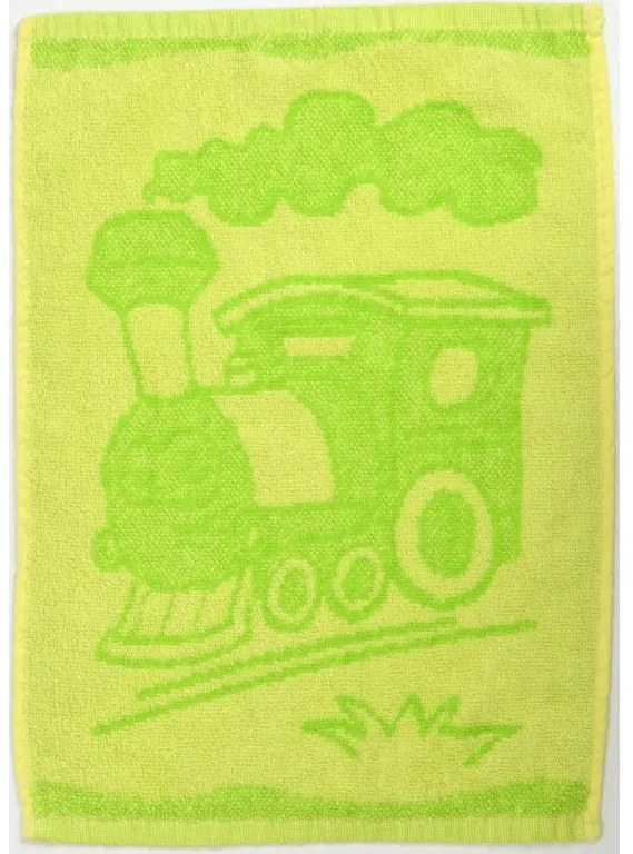 Prosop pentru copii BEBÉ Masina verde 30x50 cm