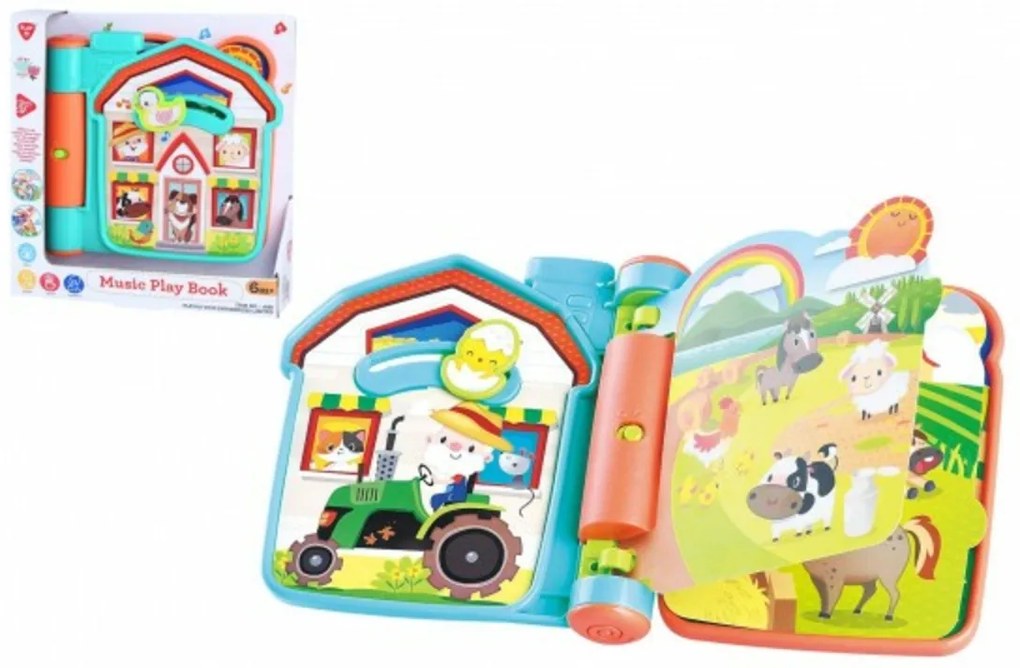 O carte joc educational plastic pentru baterii cu sunet într-o cutie 21x23x5cm 6m+