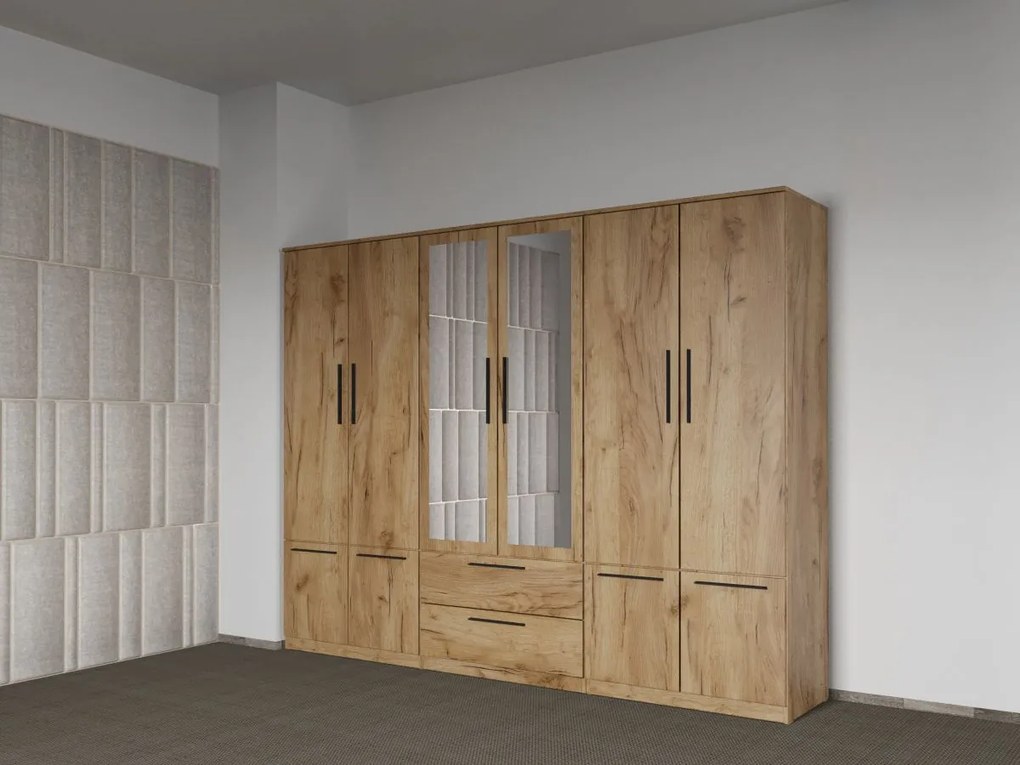 Set mobila dormitor 4 piese Stejar Levi C16