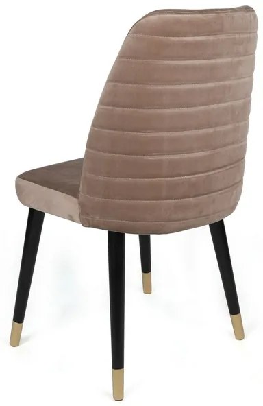 Set de scaune de sufragerie Hugo Beige și Negru, 4buc.