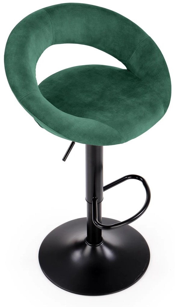 Scaun tip bar Herlinda (verde închis + negru). 1039562