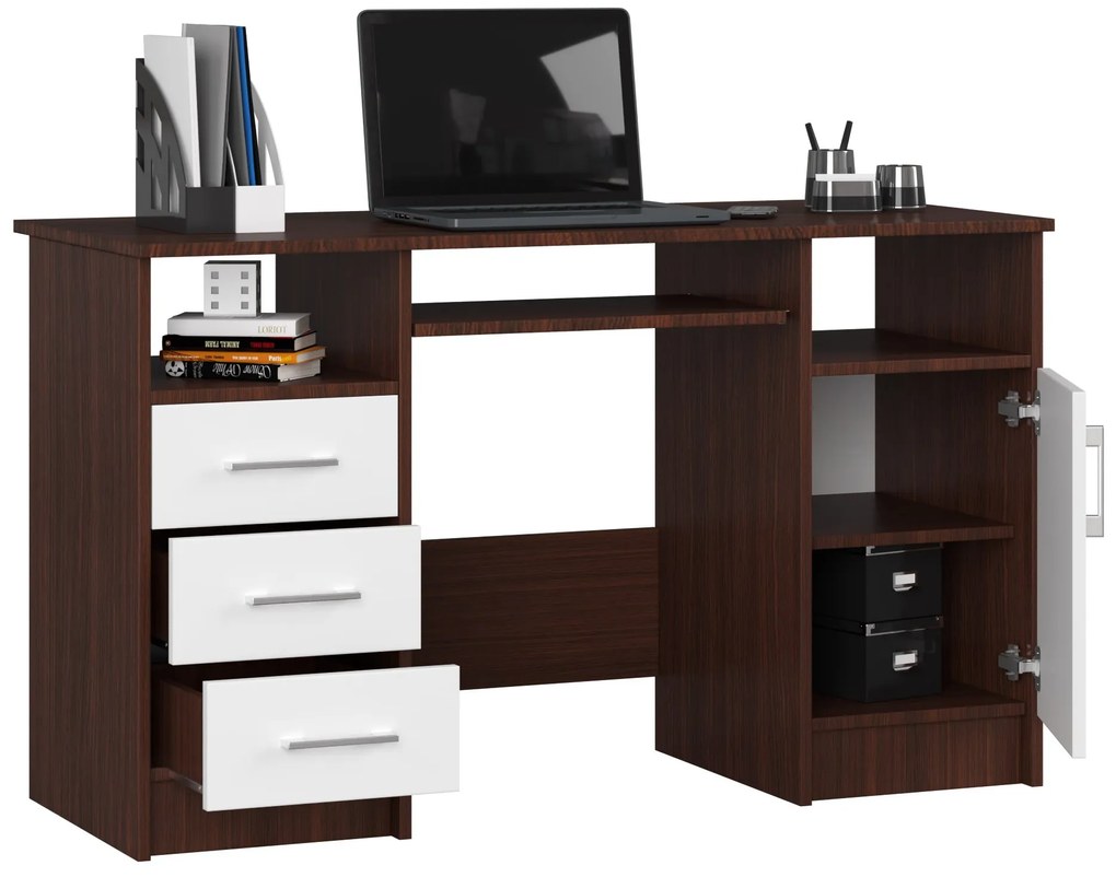 Masă PC Aziza (wenge + Alb). 1069612