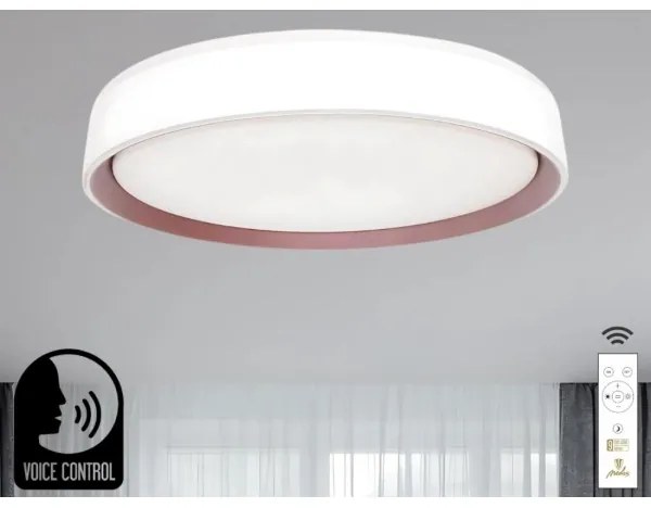 Plafonieră LED dimabilă cu control vocal OPAL LED/48W/230V + telecomandă