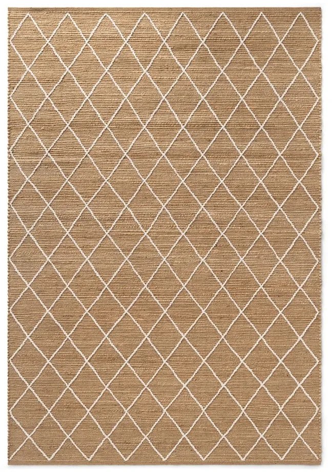Covor în culoare naturală țesut manual din iută 200x300 cm Kunu – Hanse Home