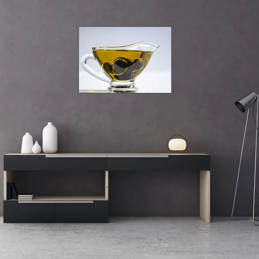 Tablou pe sticlă cu ulie de măsline (70x50 cm)