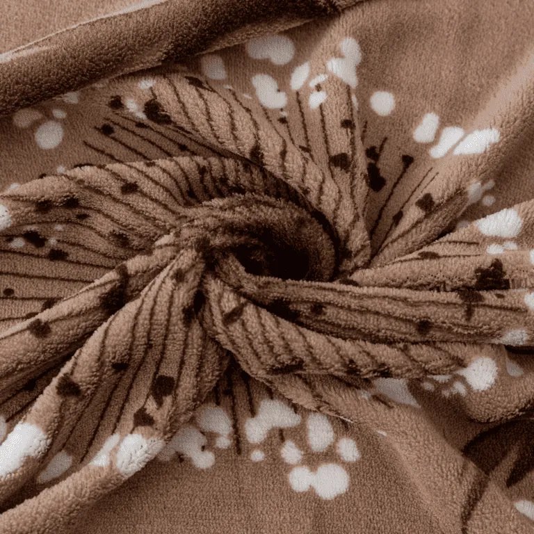Set 2 buc lenjerie cocolino PAMPELINO maro deschis + cearsaf Cocolino microplus cu elastic SOFT 180x200 cm alb, pat dublu